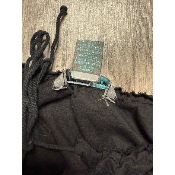 CG Sport Black XL Embroidered Peasant Top & Smocked lace Hem Peplum Whimsigoth - Picture 4 of 9